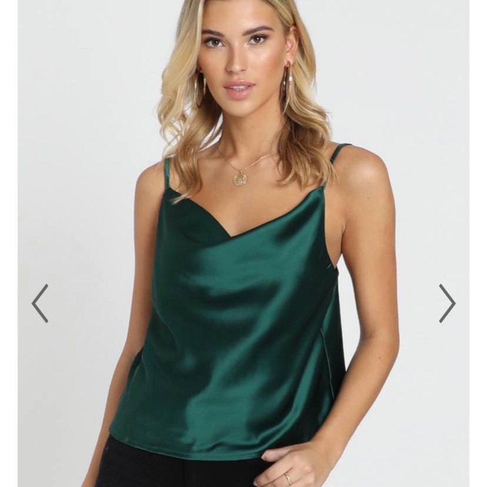 Showpo Straight Line Top in Emerald Green